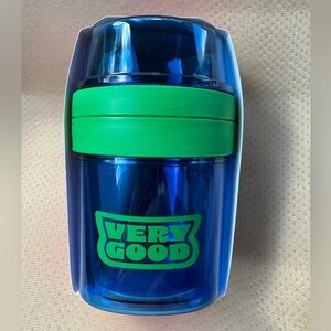 Tabitha Brown Target “Very Good” Travel Snack Cup With Utensils Blue Green *NEW*